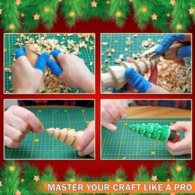 img 1 attached to Wood Carving Kit For Beginners - Whittling DIY Set With Wood Blocks, Knives & New Year Tree Santa Christmas Ornaments Decoration Gift For Kids Adults