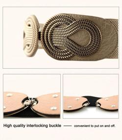 img 2 attached to Vintage Elastic Waist Belts For Women'S Dresses With Metal Buckle - VOCHIC 2Pcs Set