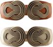 vintage elastic waist belts for women's dresses with metal buckle - vochic 2pcs set logo