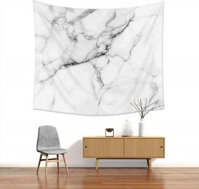 img 3 attached to Ruibo Marble Tapestry: Stunning Watercolor Printed Home Decor For Living Rooms, Bedrooms, And Dorms