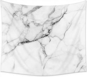 img 4 attached to Ruibo Marble Tapestry: Stunning Watercolor Printed Home Decor For Living Rooms, Bedrooms, And Dorms