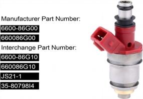 img 2 attached to Pack Of 4 Fuel Injectors 16600-86G00/16600-86G10 Replacement For Nissan Pickup D21 2.4L 1990-1995 JS2-1