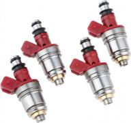 pack of 4 fuel injectors 16600-86g00/16600-86g10 replacement for nissan pickup d21 2.4l 1990-1995 js2-1 logo