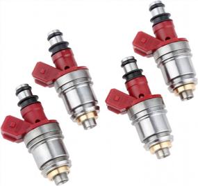 img 4 attached to Pack Of 4 Fuel Injectors 16600-86G00/16600-86G10 Replacement For Nissan Pickup D21 2.4L 1990-1995 JS2-1