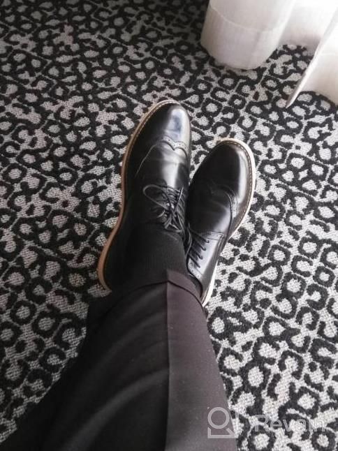 img 1 attached to Step Up Your Style: Vostey Men'S Oxford Wingtips - The Perfect Blend Of Casual And Business Attire review by Chris Hart