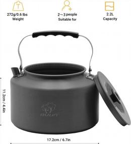 img 3 attached to Bulin Portable 2.2L Camping Kettle: Perfect For Outdoor Hiking And Camping Adventures