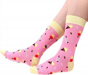 img 2 attached to WeciBor Combed Cotton Socks For Women - Hilarious Casual Pack