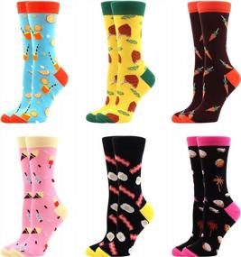 img 4 attached to WeciBor Combed Cotton Socks For Women - Hilarious Casual Pack