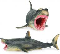 realistic megalodon shark toy: the perfect gift for shark lovers of all ages! logo