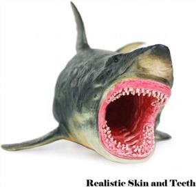 img 2 attached to Реалистичная игрушка-акула-мегалодон: идеальный подарок для любителей акул всех возрастов!