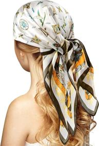 img 4 attached to 100 Silk Head Scarf Women Women's Accessories ~ Scarves & Wraps