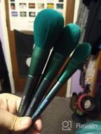 img 1 attached to Eigshow Premium Synthetic Makeup Brush Set For Foundation, Powder, Concealer, Blending, Eye Shadow And Face Kabuki - Jade Green Makeup Brush Sets With Cylinder review by Mario Hinton