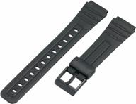 18mm black regular-length watch band for casio and other sport watches - voguestrap tx1852 allstrap логотип