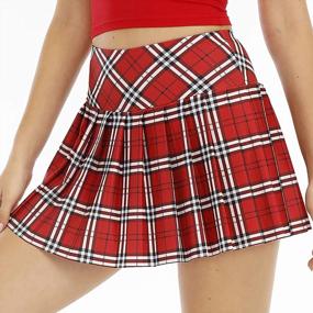 img 3 attached to Women'S Athletic Tennis Skirts W/ Pockets: High Waist Pleated Skater Running Workout & Sports Shorts