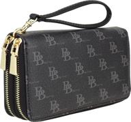 brentano double zipper wallet clutch removable women's handbags & wallets : wallets logo