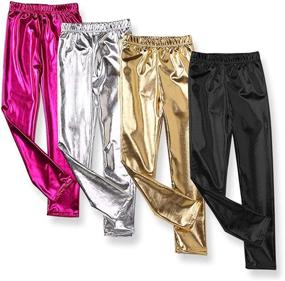 img 1 attached to Fitcat Toddler Leather Strech Leggings Girls' Clothing : Leggings