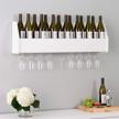white prepac floating wine rack for 18 standard 750ml bottles of spirits logo