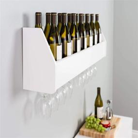 img 2 attached to White Prepac Floating Wine Rack for 18 Standard 750ml Bottles of Spirits