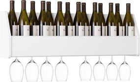 img 3 attached to White Prepac Floating Wine Rack for 18 Standard 750ml Bottles of Spirits