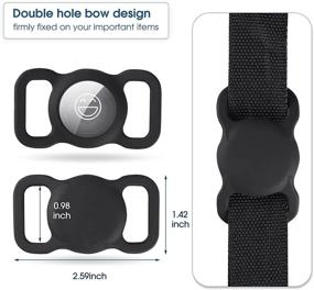 img 2 attached to 2 Pack FERRISA Silicone Case For AirTag Dog Collar Holder