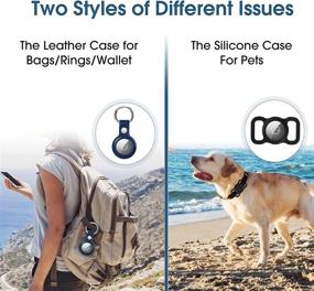 img 3 attached to 2 Pack FERRISA Silicone Case For AirTag Dog Collar Holder