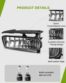 img 1 attached to AUTOSAVER88 Fog Lights Assembly Compatible With 2002 2003 2004 2005 2006 Cadillac Escalade 02 03 04 05 06 Escalade EXT 2003-2006 Escalade ESV Fog Lamps Replacement ,Clear Lens