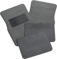 👑 gray rubber queen 70544 carpeted 4 piece mat with vinyl heel pad logo