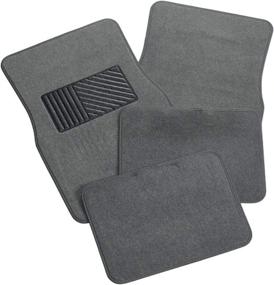 img 1 attached to 👑 Gray Rubber Queen 70544 Carpeted 4 Piece Mat with Vinyl Heel Pad