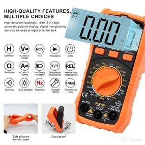 img 2 attached to Ruoshui Digital Multimeter: Portable True RMS 2000 Counts Ohmmeter with LCD Backlight Display