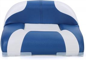 img 1 attached to NORTHCAPTAIN Pro Casting Boat Seat: White & Pacific Blue Color Options!