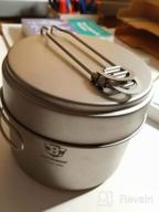 img 1 attached to Bestargot Camping Titanium Pot & Pan Set - Portable Outdoor Cookware For Backpacking, Camp Cooking And Traveling. review by Derek Evans