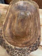 img 1 attached to Norse Tradesman Hand-Hewn Bread Bowl - Decorative Viking-Inspired Dough Bowl - (26 Inch) review by Michael Cox