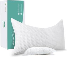 img 4 attached to Wemore Side Sleeper Pillow For Neck And Shoulder Pain Relief, Adjustable Shredded Memory Foam Pillow, Neck Pillow For Pain Relief Sleeping, Cervical Support Pillow, Curved Bed Pillow Queen Size, White