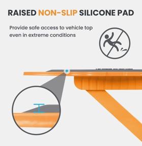 img 2 attached to Angle-Adjustable Foldable Car Door Step With Anti-Slip Design And Storage Bag - Easier Access To Vehicle Rooftop | HEYTRIP Upgrade