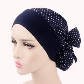 img 1 attached to Stylish And Comfortable Chemo Headwear For Women With Long Hair: Elastic Turbans, Head Scarfs, And Headwraps With Cancer Printing