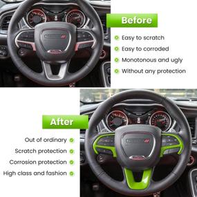 img 1 attached to Accessories Decoration 2015 2021 Challenger 2014 2021 Interior Accessories best for Steering Wheels & Accessories