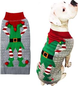 img 4 attached to HAPEE Sweaters Christmas Clothes Accessories Dogs : Apparel & Accessories