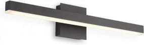 img 4 attached to Modern Black LED Bathroom Vanity Light Bar, 23.62 Inches, 18W 4000K, Joossnwell Wall Sconce Fixture
