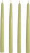 set of 4 dripless 10-inch bayberry scented taper candles with candlesticks by candlenscent logo