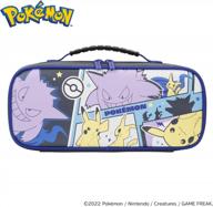 officially licensed nintendo switch cargo pouch compact with pikachu, gengar, and mimikyu design - compatible with split pad compact - ideal for travel logo