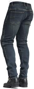 img 2 attached to MAXLER JEAN Biker Jeans For Men - Slim Straight Fit Motorcycle Riding Pants Motorcycle & Powersports