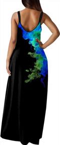 img 2 attached to Plus Size Maternity Summer Long Dress With Pockets: Wolddress Women'S Casual Sleeveless Maxi Dress