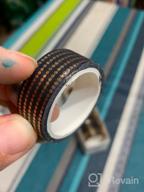 img 1 attached to Black Basic Pattern 10 Rolls - VIVIQUEN Gold Foil Washi Tape Set, 15MM Skinny Masking Tape Decorative Pack For DIY Scrapbooking, Crafts, Gift Wrapping, And Holiday Decoration review by Troy Tec