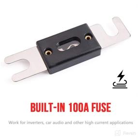 img 2 attached to 🔌 MNJ MOTOR 2Pcs 100 Amp ANL Fuse Holder: Ultimate Car Audio & Solar System Protection with Gauge AWG Cables