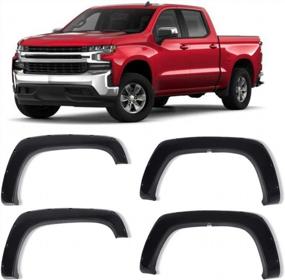 img 4 attached to FINDAUTO Durable ABS Pocket Riveted Style Fender Flare Made For 1988-1999 Chevrolet C1500 And 1988-1998 Chevrolet C3500 With Impact Resistance Polypropylene Material