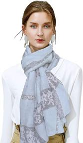 img 3 attached to GERINLY Cozy Lightweight Scarves LightPink Women's Accessories ~ Scarves & Wraps