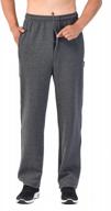 men's berber fleece winter jogger pants with zip fly closure - comfy and casual straight leg sweatpants logo