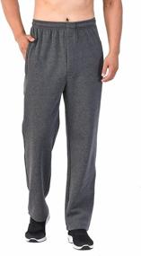 img 1 attached to Men'S Berber Fleece Winter Jogger Pants With Zip Fly Closure - Comfy And Casual Straight Leg Sweatpants