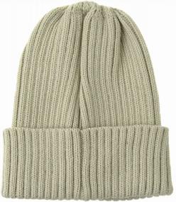 img 2 attached to Knitted Ribbed Beanie Hat - Plain Solid Watch Cap AC5846 By WITHMOONS