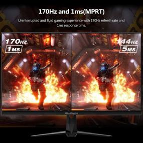 img 3 attached to Idea Display G27Q 2560X1440 170Hz Gaming Monitor with 🖥️ Dual Displayport, Built-In Speakers, Frameless Design, Wall Mountable, Flicker-Free Technology